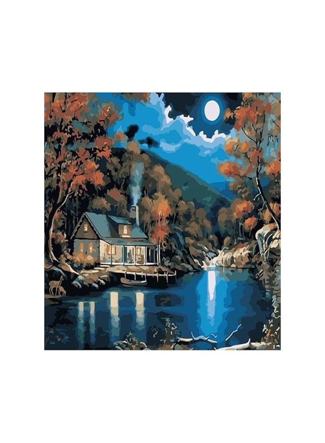Durgdas Paint by Numbers Kit - DIY Canvas Landscape Art for All Ages, Perfect for Living Room, Bedroom, or Office Décor, No Frame Included (Landscape-2) - Image 1